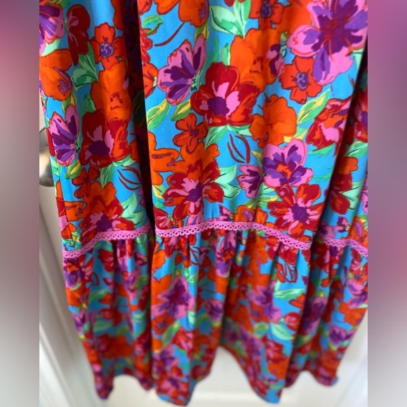 MidnightDoll floral puff sleeve dress size XL - Picture 4 of 6